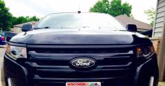 Plasti Dip Ford Emblem and Chrome strip