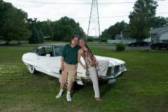 Just me and the wifey with the 72 LeMans (Brandi)