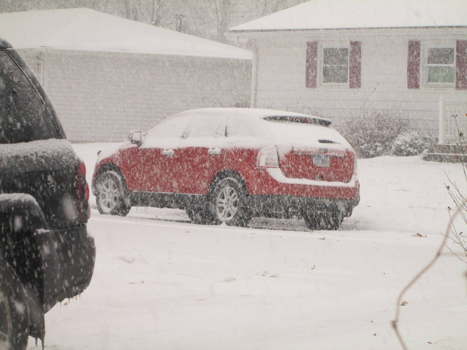 Snow covered ford edge