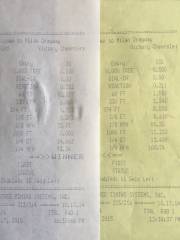 Before and after Tune 1/4 Mile Time Slips