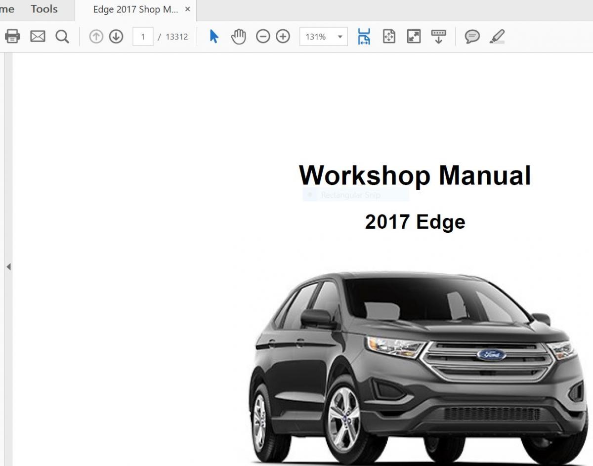 2017 ford edge repair manual