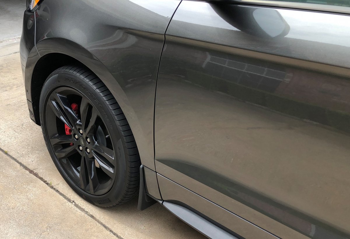 thumbnail interactive-video image 1 of 4x Splash Guards Mud Flaps For Ford Edge ST 2019-2020 – Front & Rear, Black 1 of 6