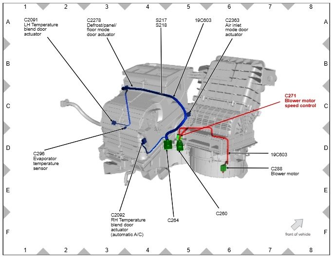 Blower Motor Speed Control Connector C271 Location Diagram - 2011 Edge Workshop Manual.jpg