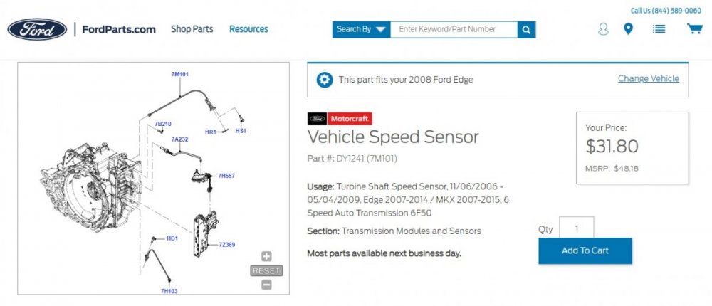 Ford Edge 6-Speed Auto Trans 6F50 Turbine Shaft Speed Sensor - FordParts.jpg