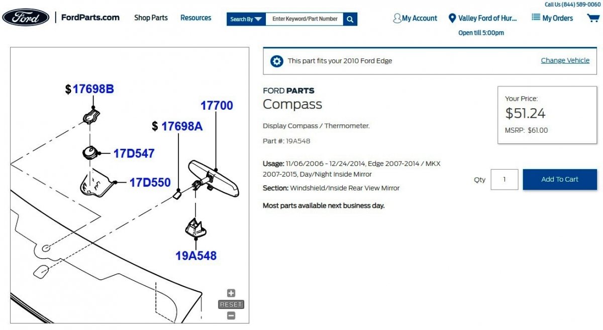2010 Ford Edge - ford edge compass data error - Glass, Lenses, Lighting