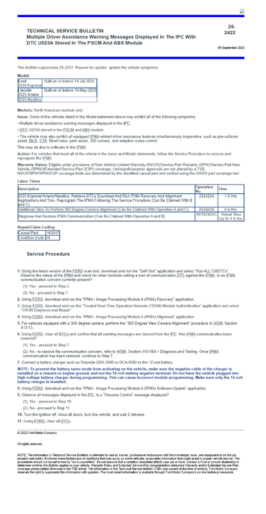 TSB 25-2422 Multiple Driver Assistance Warning Messages Displayed In The IPC With DTC U023A Stored In The PSCM And ABS Module.png